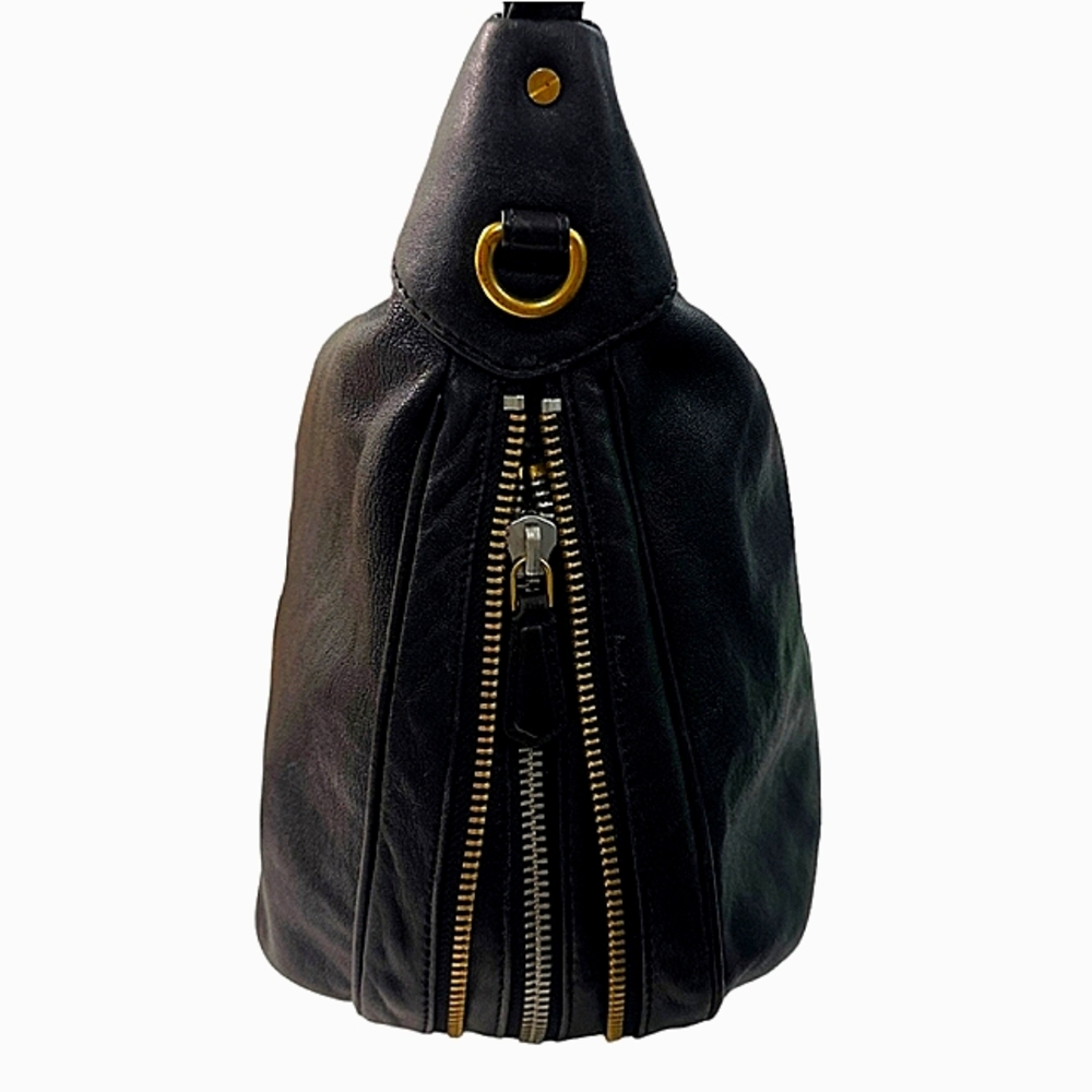 MARC BY MARC JACOBS AUTHENTIC  BLACK LEATHER CLASSIC Q HILLIER HOBO BAG EUC - Picture 9 of 9